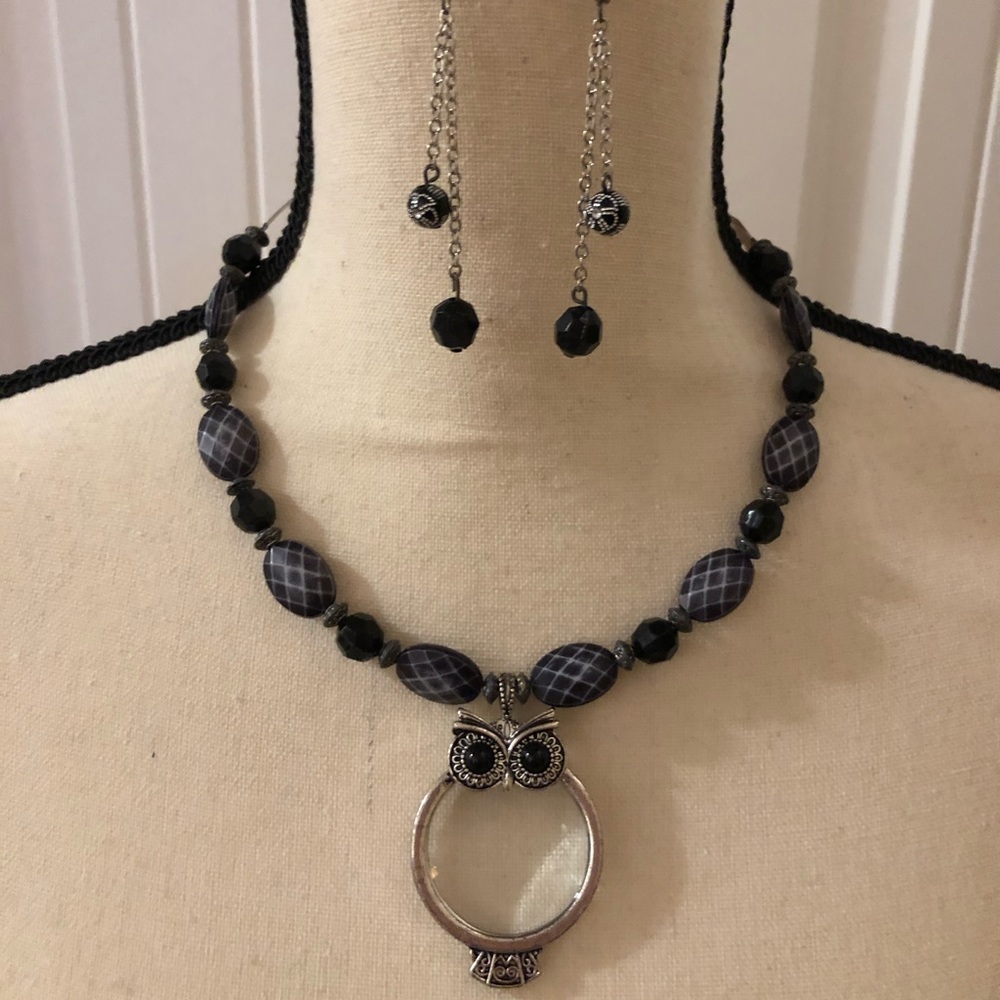 Glasshouse custom made necklace and earring set